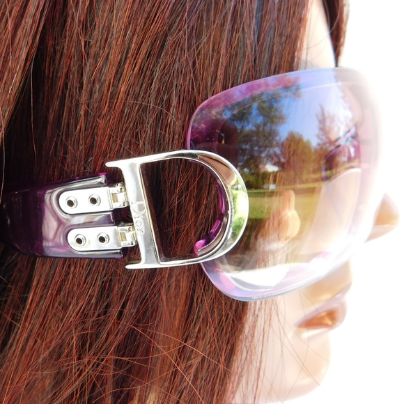 SOLD-VINTAGE CHRISTIAN DIOR PURPLE SUNGLASSES - Picture 3 of 8
